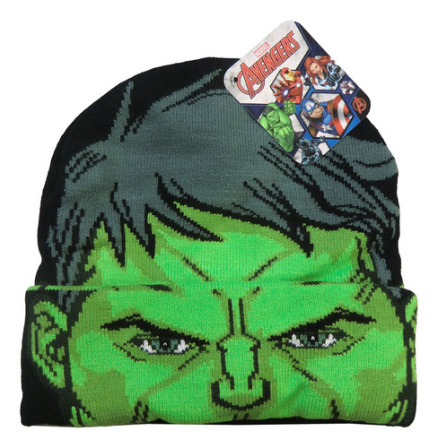 Gorro De Lana Tejido Infantil Hulk Universo Binario