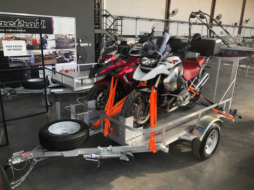 Tráiler Para 2/3 Motos Medianas Homologado Y Patentable