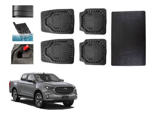 Tapetes Gruesos 3d + Cajuela Mazda Bt-50 2024 A 2026 2027 Negro