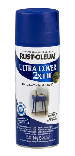 Aerosol Multiusos Ultra Cover 2x Azul Tinta Satinado 340g