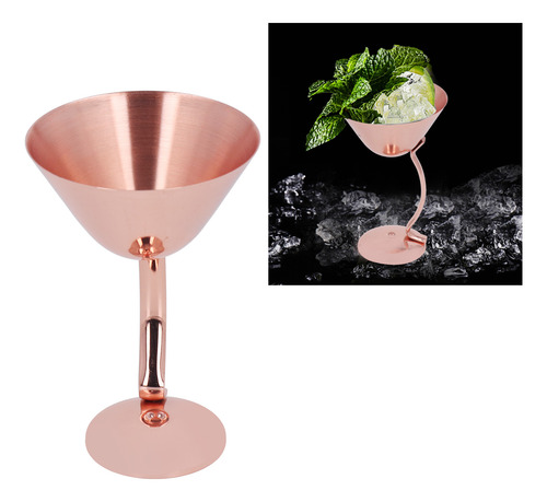 Copa De Martini De Acero Inoxidable, 150 Ml, Chapada En Cobr