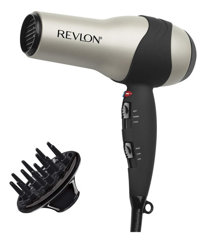 Secador De Pelo Revlon Turbo | 1875 Vatios De Brillo Máximo,