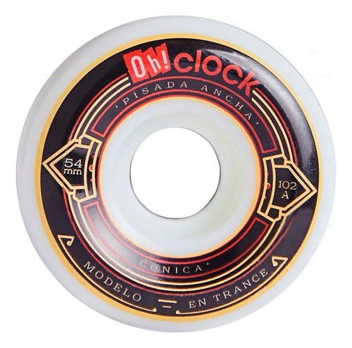 Ruedas Skate Oh! Clock 54mm ¡profesional Anchas! En Trance