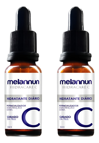 Kit 2 Séruns Vitamina C Melannun Antienvelhecimento 30ml