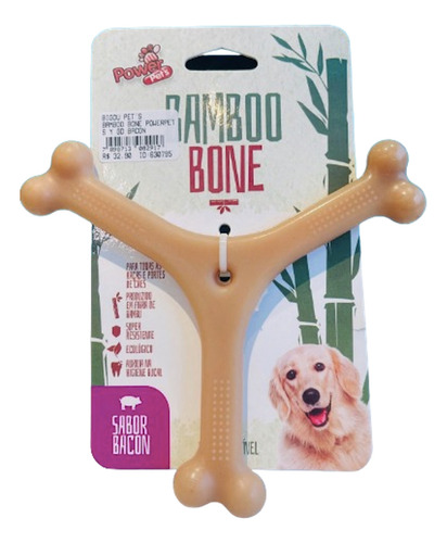 Osso Power Pets Bamboo Bone - Sabor Bacon