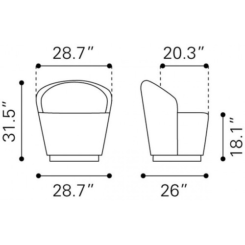 Imagen 6 de 8 de Sillon Ocasional Modelo Zoey - Gris Këssa Muebles