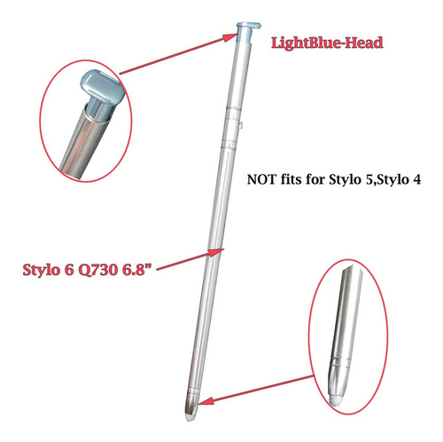 Imagen 5 de 10 de Stylo 6 Pen Repuesto De Lápiz Óptico Táctil Azul Claro