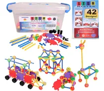 Comprar Educational Building Blocks Kit, 176 Pieces, Ages 4-8, Ea...