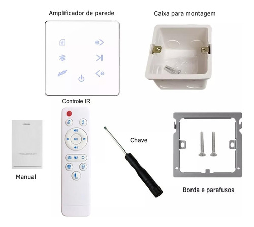 Amplificador Bluetooth Som Ambiente 4 Canais