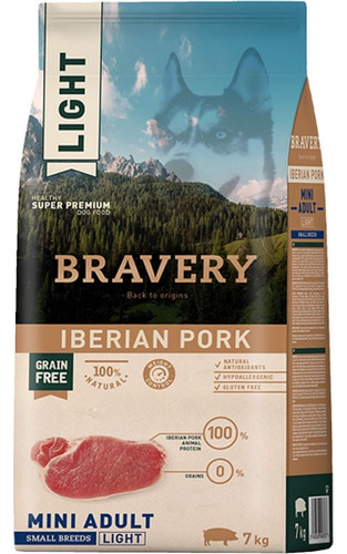 Bravery Light Pork Para Perro Adulto Pequeño 2 Kg Bolsa