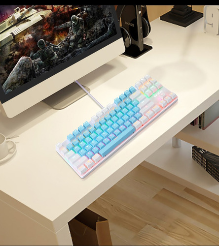 Teclado Mecánico Ligero Mecánico Con Cable Con 87 Teclas