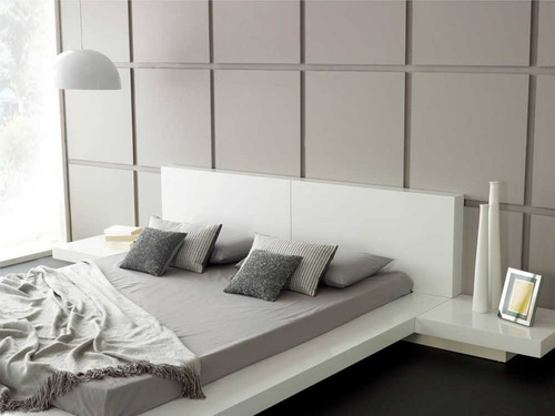 Imagen 2 de 6 de Cama Queen Moderna En Madera Estilo Chino Ref: Hera Lacado