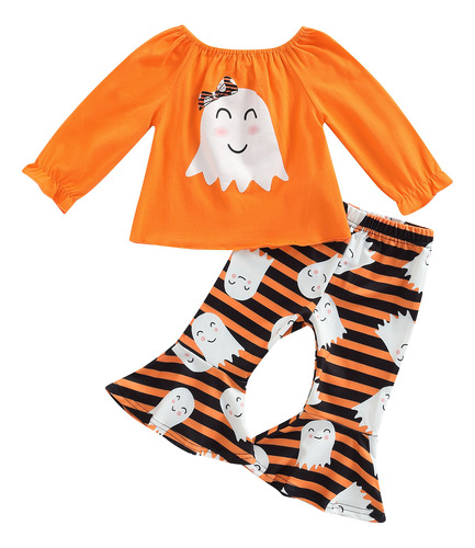 Conjunto De Pantalones De Halloween Para Niñas, Blusas De Ma
