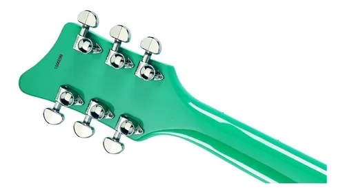 Guitarra eléctrica Eastwood Airline Map DLX de caoba seafoam green con diapasón de palo de rosa