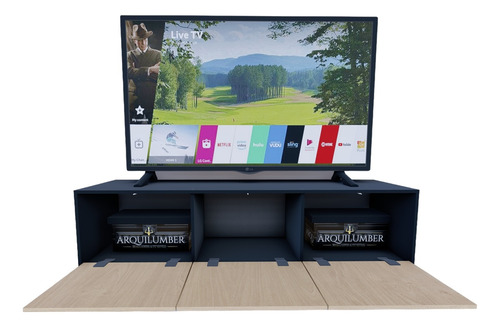 Rack Tv 70 Pulgadas Gold Maya