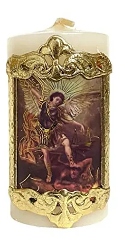 Vela San Miguel Arcángel 3 X1.75 - Oración Cirio Pascual