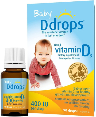 Baby D Drops Vitamina D3 Para Bebes Crecimiento Saludable
