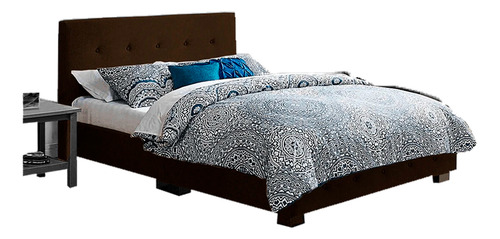 Mueble Set Recámara Alba Queen Size Chocolate Con Cabecera