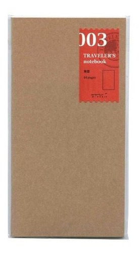 Cuaderno De Viaje Midori (recambio 003) En Blanco.