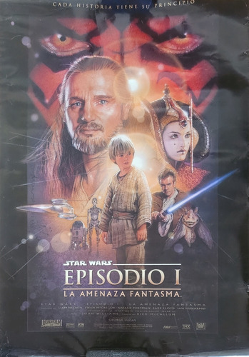 Poster Cine Star Wars -episodio I. La Amenaza Fantasma 1999