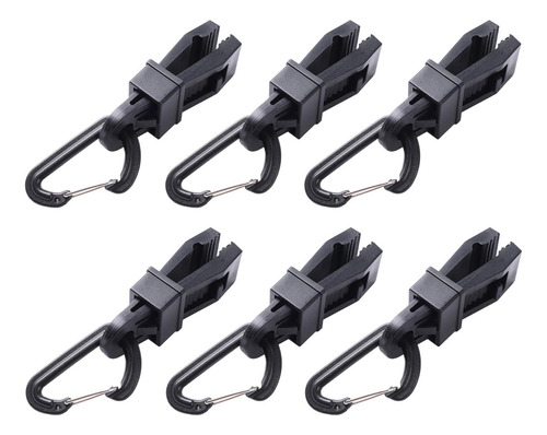 2 X 6 Pçs Grampos De Lona Com Mosquetão Clipes De Corda De