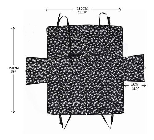 Imagen 2 de 7 de Funda Impermeable Cubierto Cubre Asiento Mascota Auto Perro