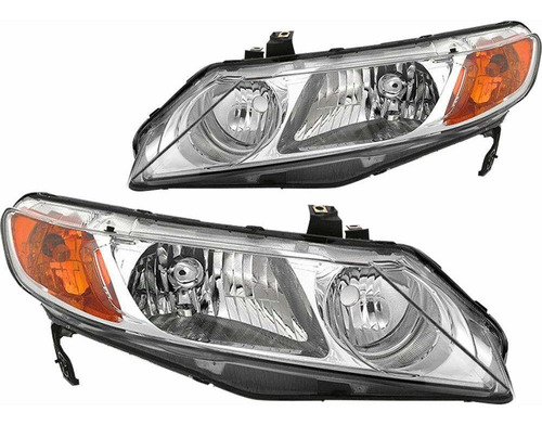 Bryght Para 2006-2011 Honda Civic Sedan 4 Puertas Faros Asam