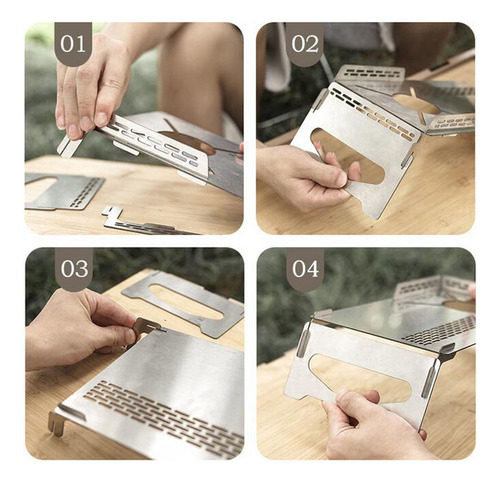 Para Mesa De Estufa Plegable Soporte De Quemador A Prueba