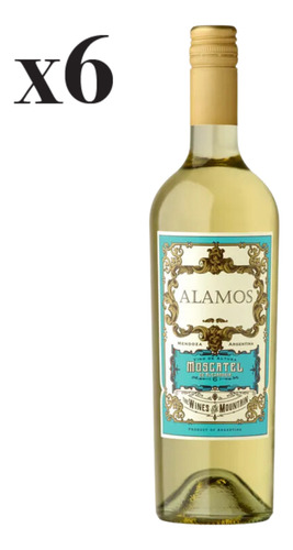 Vino Blanco Alamos Moscatel De Alejandria Pack X 6