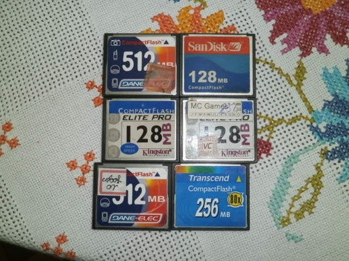 6 Cartaes Compactflash Varias Capacidades