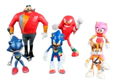 Set Con 6 Figuras De Sonic Boom Juguetes Para Niños