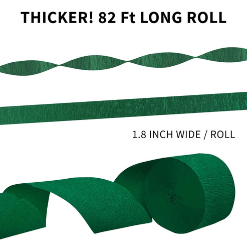 Rollos De Papel Crepé Verde Oscuro (verde Bosque, 3 Ro.