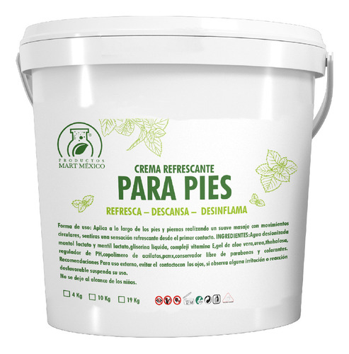 Crema Refrescante Para Pies 19 Kilos