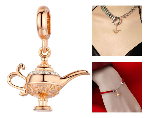 Lámpara Mágica Decorativa Colgante Collar Oro Rosa