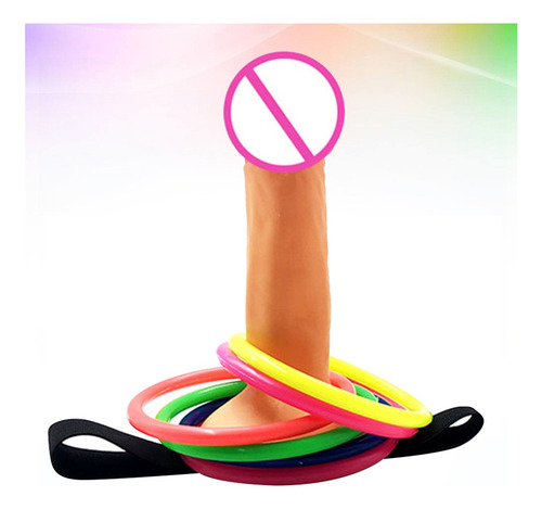 Imagen 3 de 8 de 1 Set Phallic Head Hoopla Juego Del Pene Anillo De Toss Jueg
