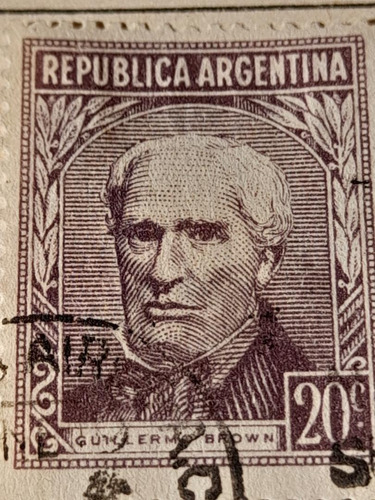 Estampilla Argentina Guillermo Brown 20c   039    (a3)