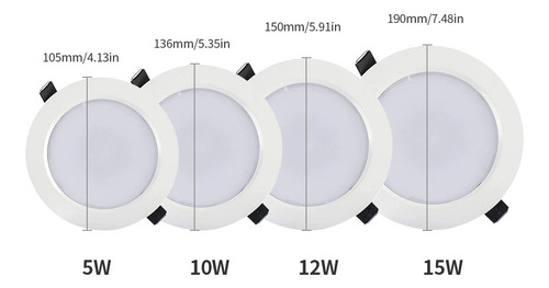 Downlight Empotrable De 12 W Led Con Mando A Distancia Por I