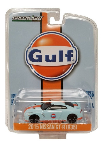 Nissan Gtr R35 2015 Gulf De Colección Escala 1:64
