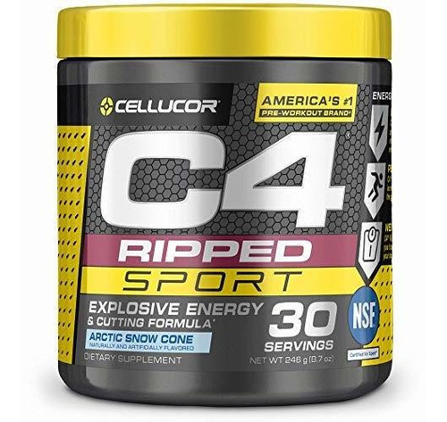 Pre-entreno - C4 Ripped Sport - 30 Servicios, 8.7 Oz