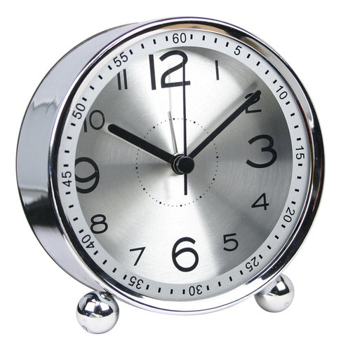 Chengsan Reloj Despertador, Reloj De Mesa Redonda De 4 Pulga