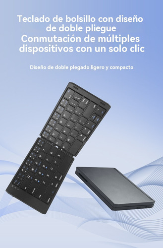 Teclado Plegable Bluetooth Teclado Inalámbrico Portátil