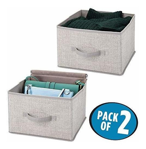 Imagen 2 de 2 de Mdesign - Organizador De Tela Suave Para Armarios, Caja, Par