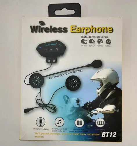 Intercomunicador Auriculares Casco Bt12