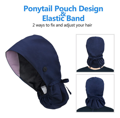 Qba Gorra De Trabajo Ajustable Con Botón, Sombrero Forrado