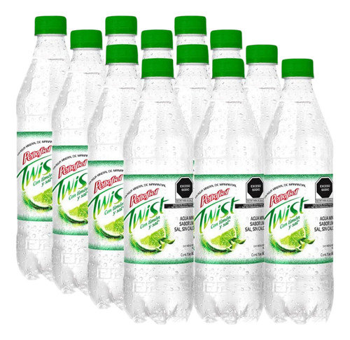 Agua Mineralizada Twist Limón 600 Ml, Pack De 12