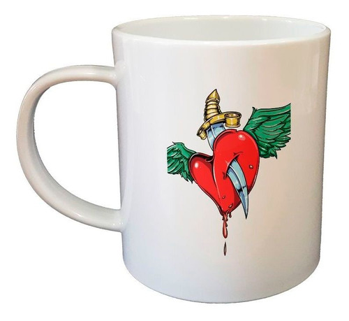 Taza De Plastico Corazon Roto Cuchillo M1