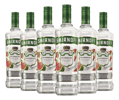 Vodka Smirnoff Saborizado Sabor Melon Watermelon X6