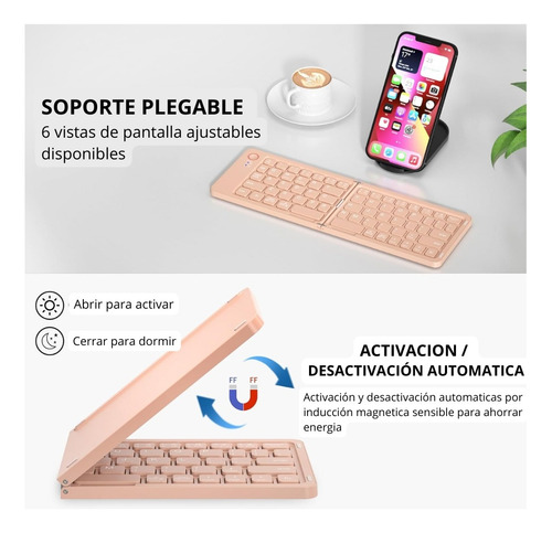 Mini Teclado Bluetooth Plegable Recargable Android Ios Pc