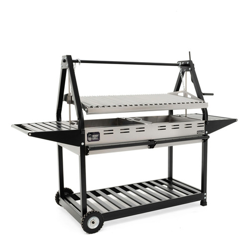 Hobby Grill Asador De Carbon Pampa Iii Chef Acero Inoxidable Color Plateado