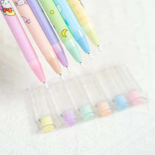 Bolígrafos Y Plumas Set De 12 Pzas Hello Kitty Y Sus Amigos Azul Rosa